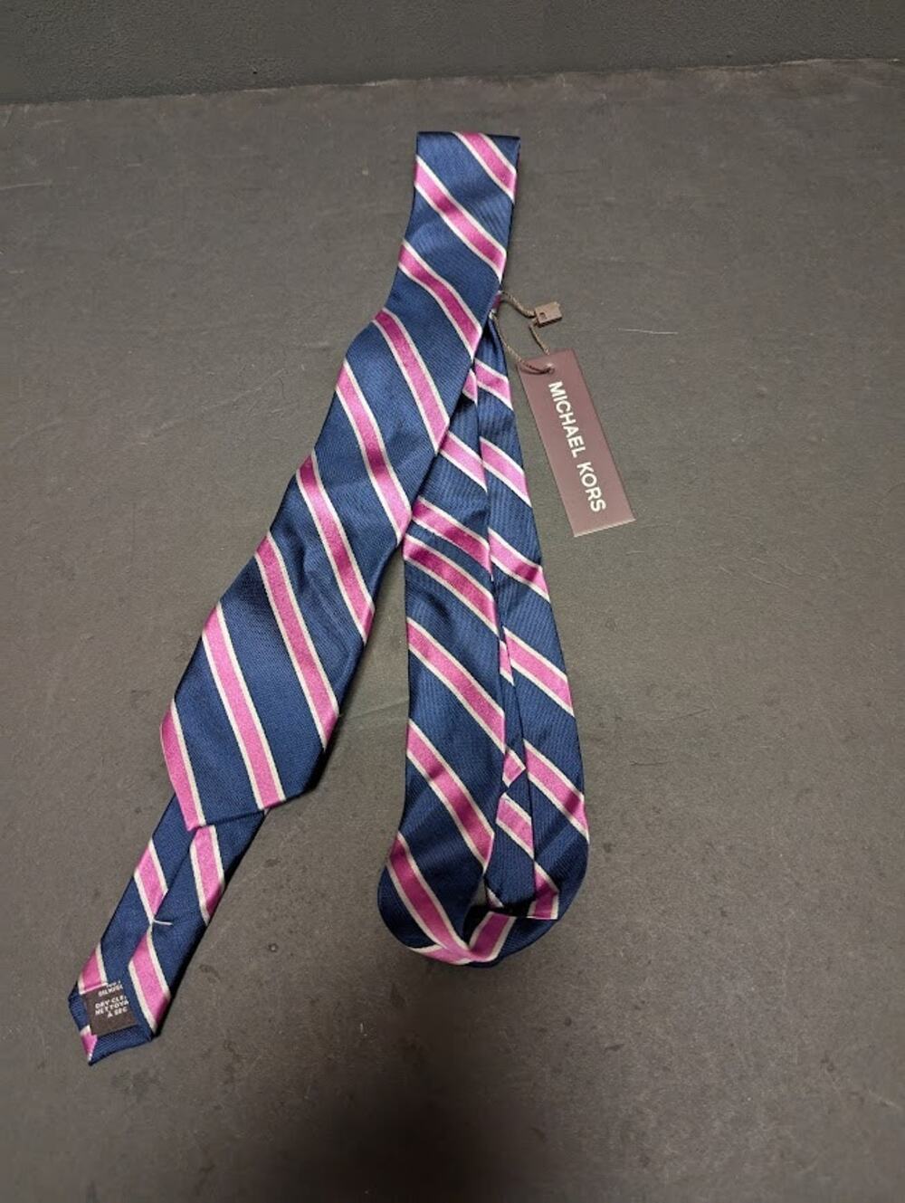 michael kors tie silk blue pink striped Mens NEW Necktie summer modern